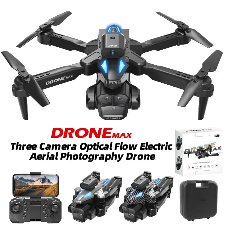 C10 Max Drone Three Camera HD 4K Mini Drones Obstacle Avoidance Dron Wifi FPV Quadcopter Remote Control Aircraft Helicopter Toys