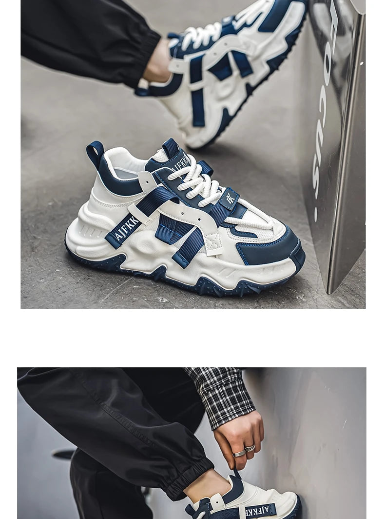 Low-top wear-resistant fashion heightening casual shoes men's trendy breathable comfortable versatile sneakers