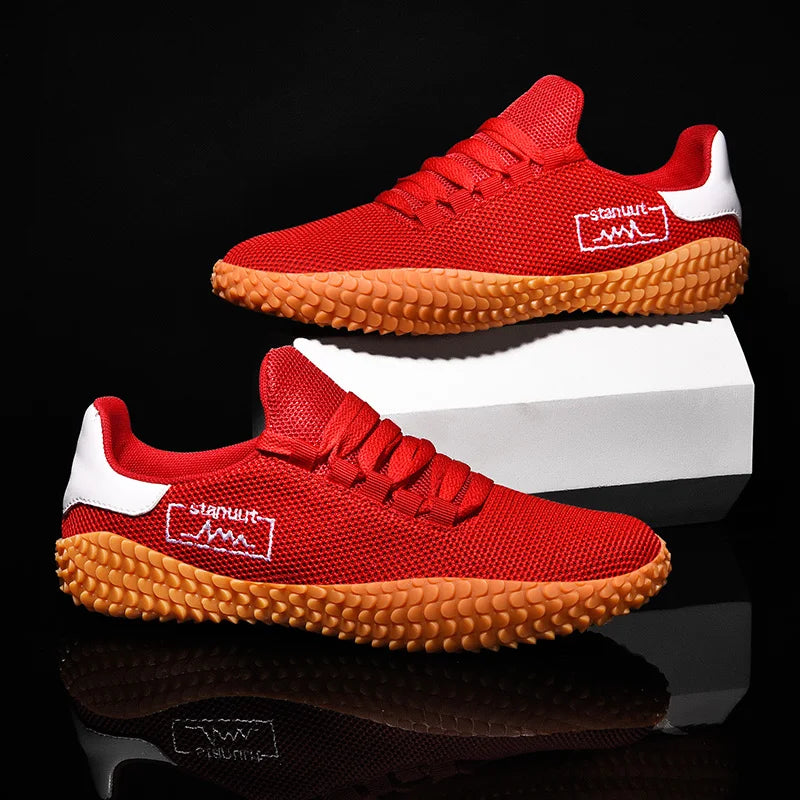 Sneakers for Men Women Chunky Sneakers Summer Breathable Red Sport Shoes Running Flats Tennis Shoe Plus Size Zapatos Deportivos