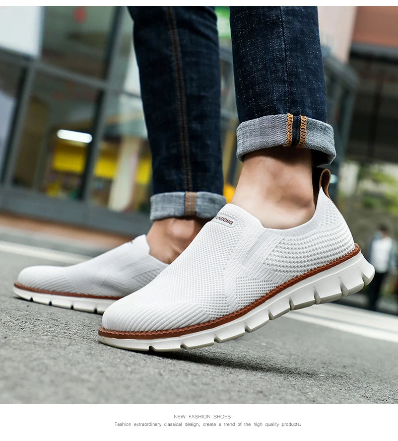 Outdoor Men Sneakers Shoes Men Loafers Lightweight Summer Fashion Breathable Mesh Men Casual Shoes Men Trainer Zapatillas Hombre