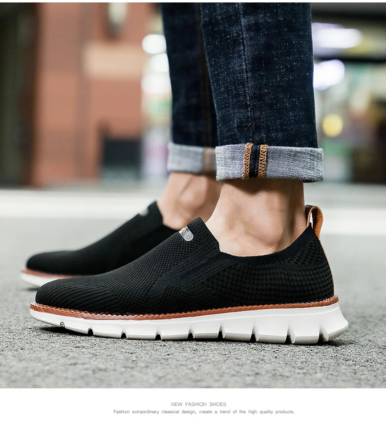 Outdoor Men Sneakers Shoes Men Loafers Lightweight Summer Fashion Breathable Mesh Men Casual Shoes Men Trainer Zapatillas Hombre