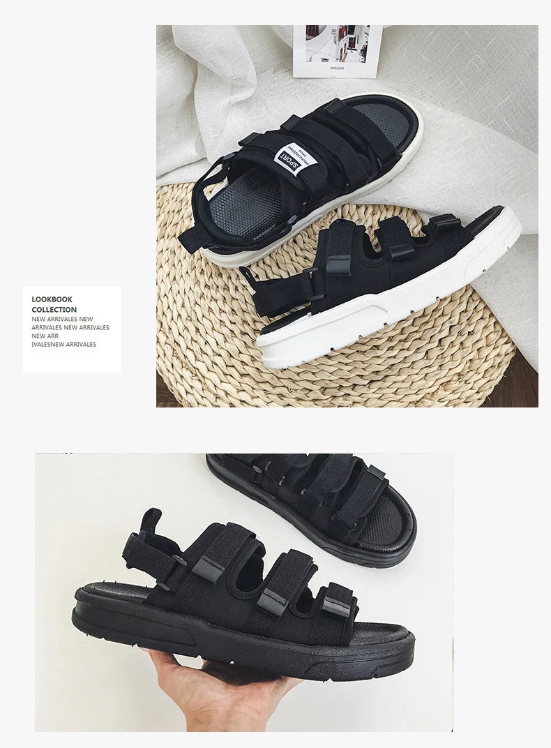 Summer Men's Sandals 2024 New Sandals Slippers Non-slip Waterproof Wading Shoes Beach Flip-flops Soft-soled Slippers Men's Shoes