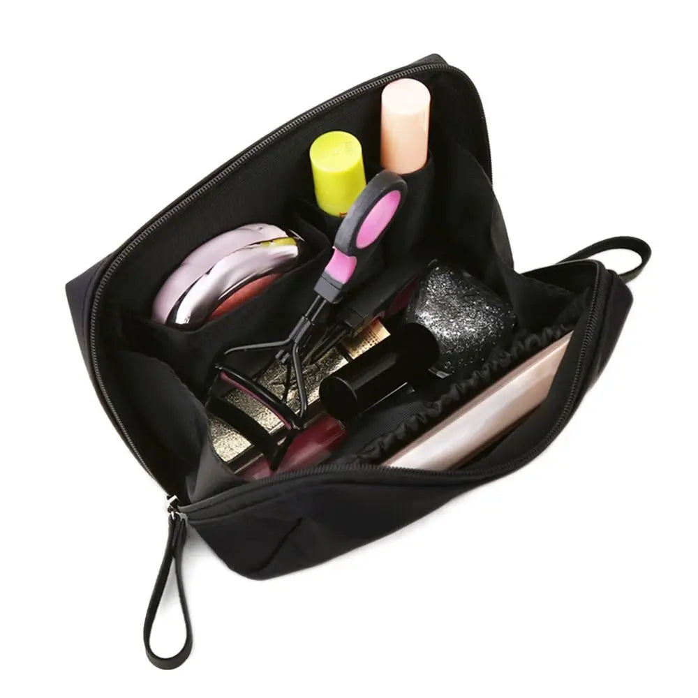 Small Makeup Bag Simple Solid Color Cosmetic Storage Bag for Women Pouch Toiletry Bag Waterproof Make Up Purses Case Mini