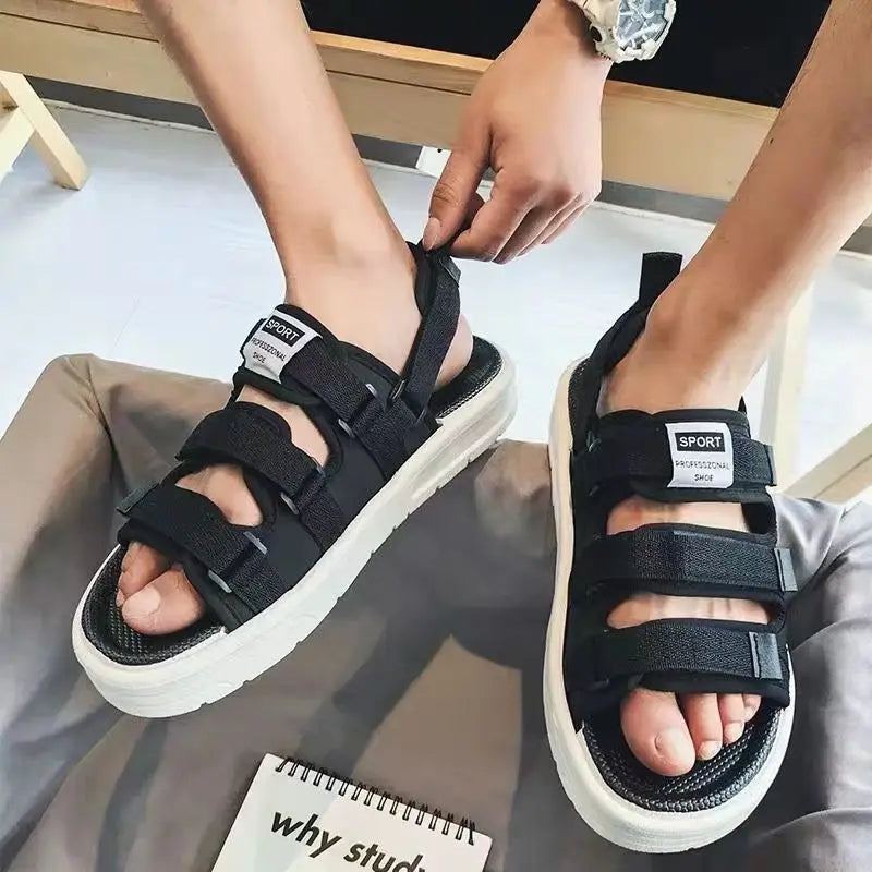 Summer Men's Sandals 2024 New Sandals Slippers Non-slip Waterproof Wading Shoes Beach Flip-flops Soft-soled Slippers Men's Shoes