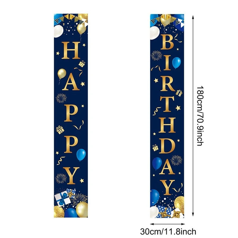 Happy 40th Birthday 40 40th Birthday Party Decorations 40 Years Old Birthday Man Birthday Table Runner Banner Door Curtain Decor