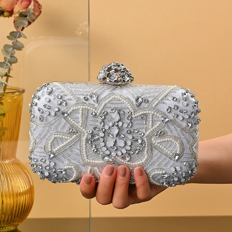 Luxury Designer Diamond Evening Crystal Bag Rhinestone Ladies Clutch Chain shoulder bag Women Wedding dress Party For Bride