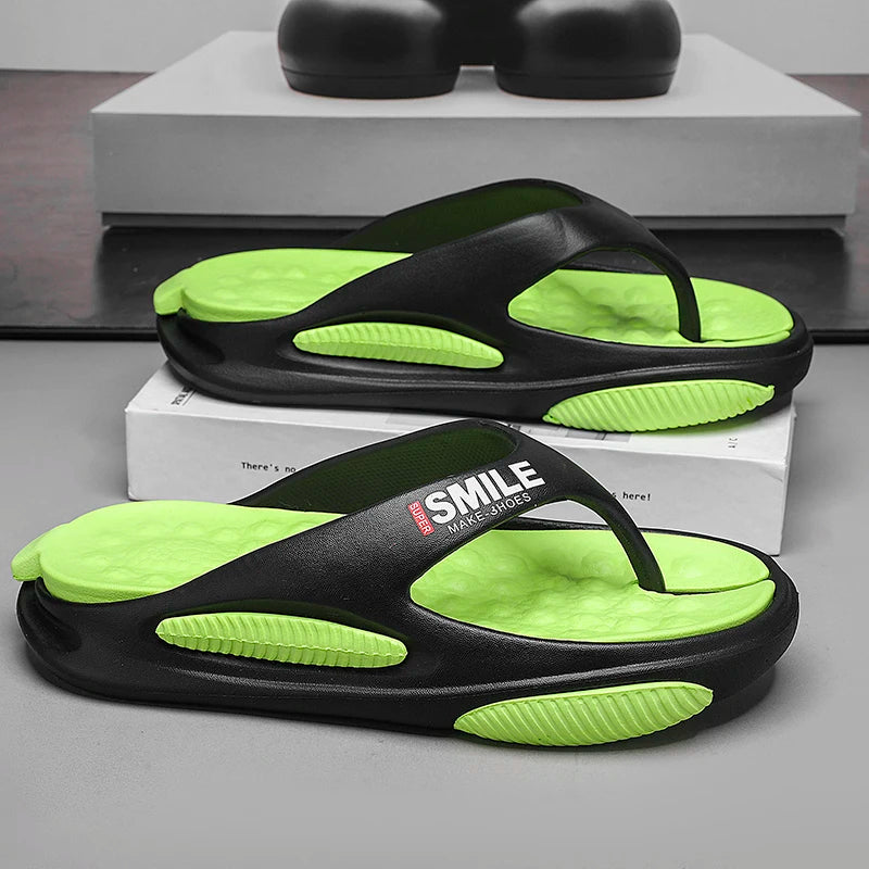 Men Massage Flip Flops Outdoor Indoor Slippers Thick Sole Comfortable Men Beach Sandals Non-slip Bathroom Home Men's Flip Flops