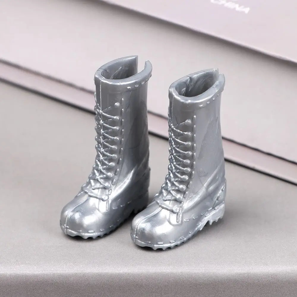 1/6 Doll Shoes High Heels for 30cm Barbie Doll Long Knees Boots Fashion Hero Dolls Boot Accessories Toys Foot Length 2.2cm