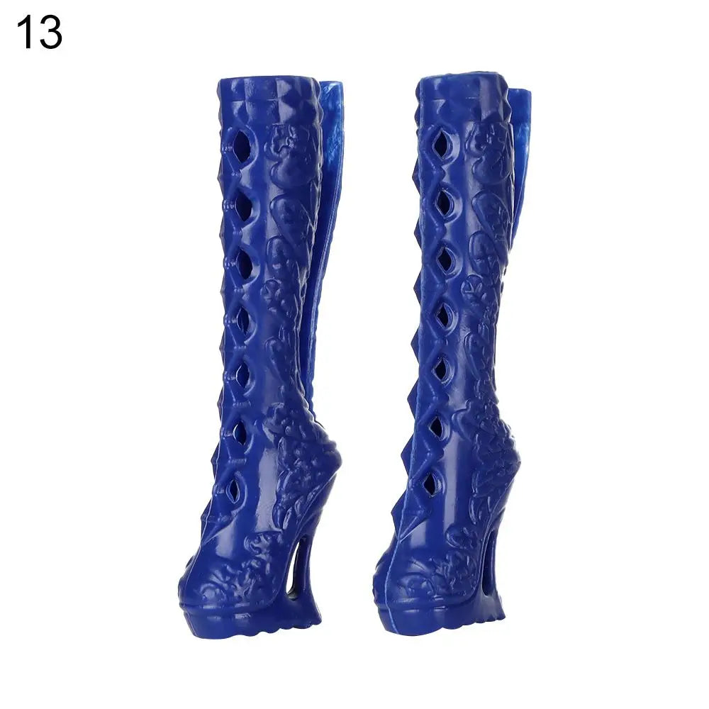 1/6 Doll Shoes High Heels for 30cm Barbie Doll Long Knees Boots Fashion Hero Dolls Boot Accessories Toys Foot Length 2.2cm