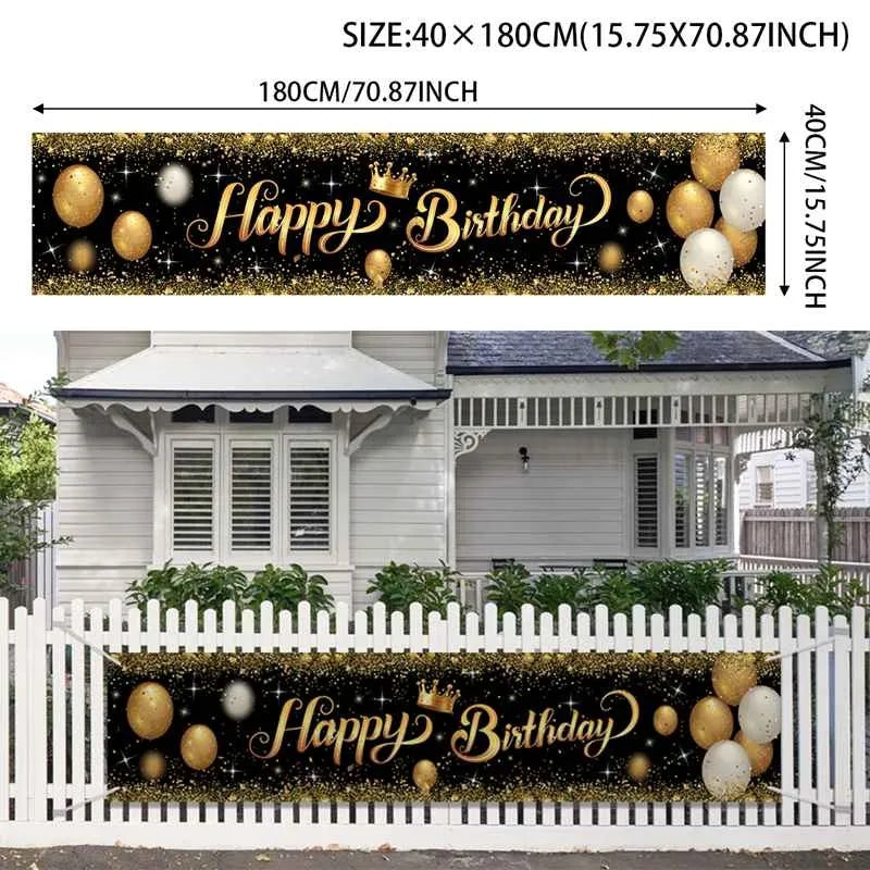 Happy 40th Birthday 40 40th Birthday Party Decorations 40 Years Old Birthday Man Birthday Table Runner Banner Door Curtain Decor