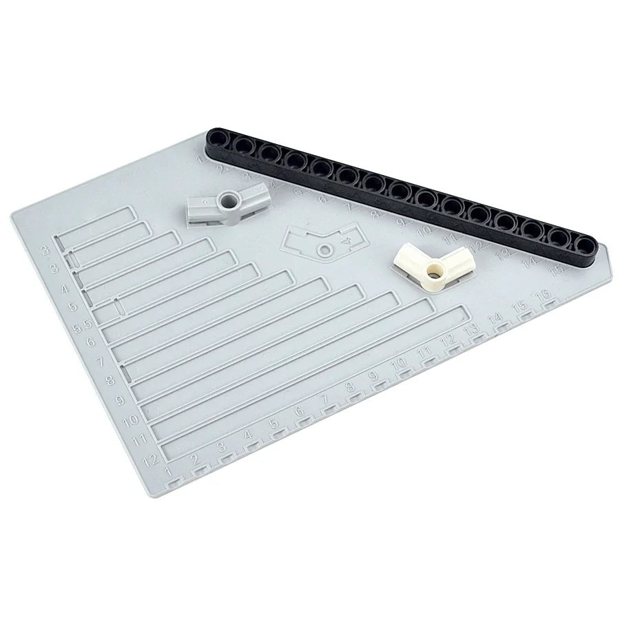 Technical Bricks Multi-functio Building Blocks Parts Measuring Ruler Plastic Measuring Board Tool Easy Brick Ruler For Kid Leduo