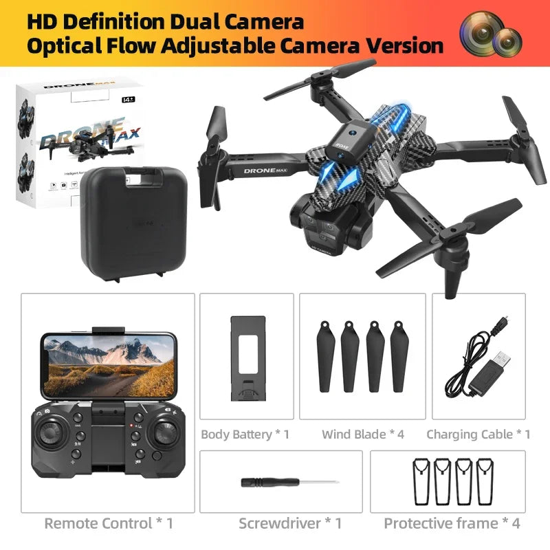 C10 Max Drone Three Camera HD 4K Mini Drones Obstacle Avoidance Dron Wifi FPV Quadcopter Remote Control Aircraft Helicopter Toys