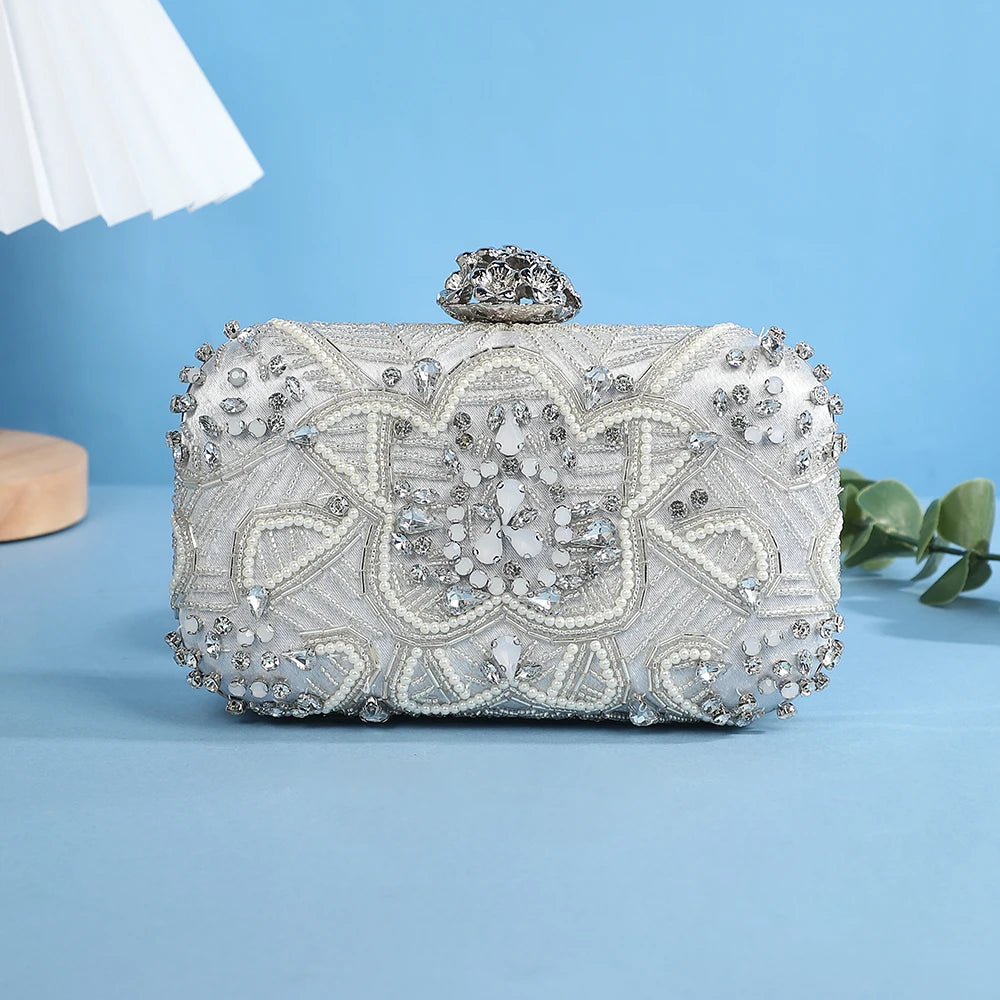 Luxury Designer Diamond Evening Crystal Bag Rhinestone Ladies Clutch Chain shoulder bag Women Wedding dress Party For Bride