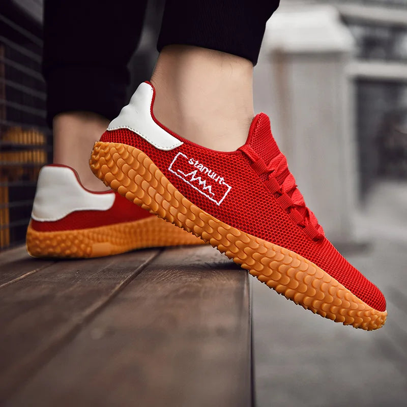 Sneakers for Men Women Chunky Sneakers Summer Breathable Red Sport Shoes Running Flats Tennis Shoe Plus Size Zapatos Deportivos