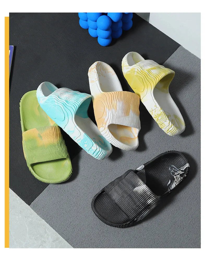 Men's Women‘s Slippers Summer Indoor Home 2024 New Bathroom Anti Slip Soft Sole Slippers EVA Fashion Trend Slippers