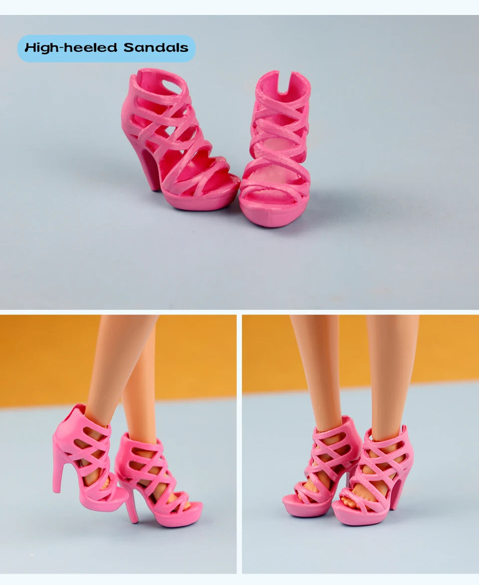 Original Doll Shoes High Heels Personality Doll Shoes 1/6 Doll Casual Sandals Shoes Boots Doll Decors Doll Accessories