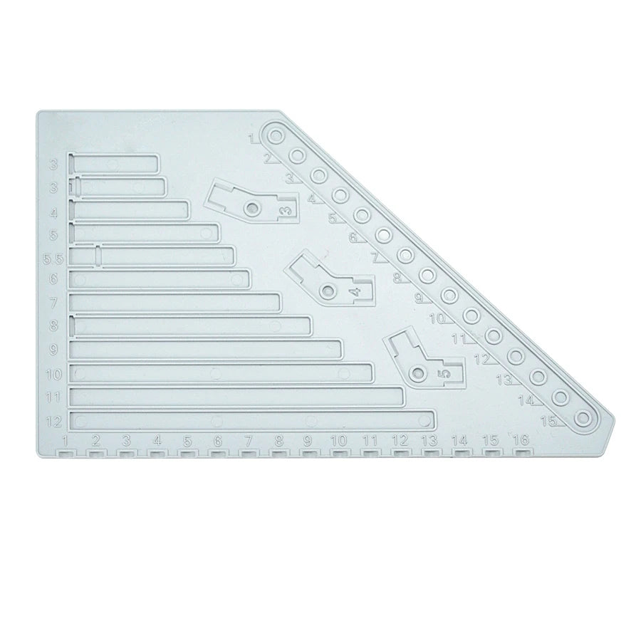 Technical Bricks Multi-functio Building Blocks Parts Measuring Ruler Plastic Measuring Board Tool Easy Brick Ruler For Kid Leduo