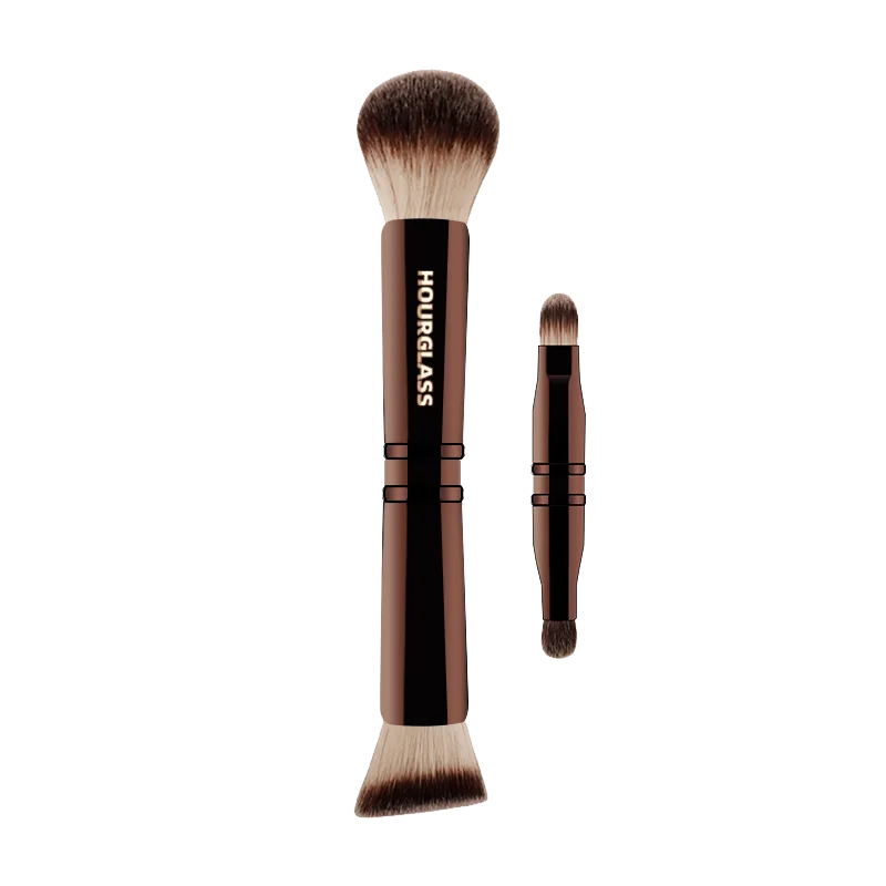 HOURGLASS 4/2 head multifunction hidden makeup brush, for powder foundation concealer eye shadow，good for travel and gift