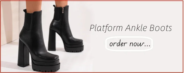 Fashion Ankle Boots For Women Winter Shoes Block High Heels Patent Lace-up Women's Short Boot Blue Red Black Large size 45 46