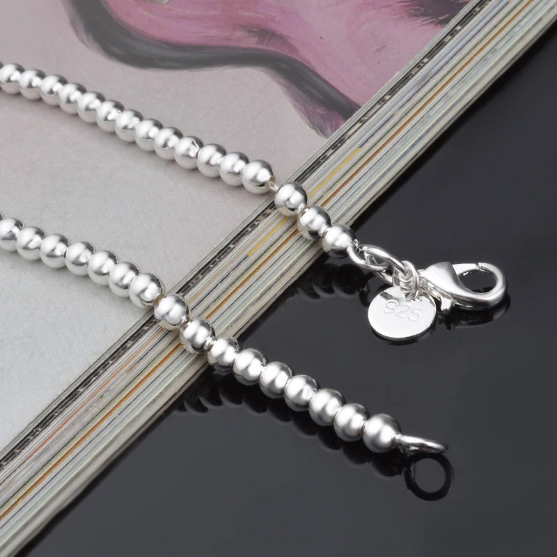 FOXANRY 4MM Hollow Bead Chain Brcacelet Party Jewelry for Women Couples Summer New Fashion Simple Beach Accessories Gifts