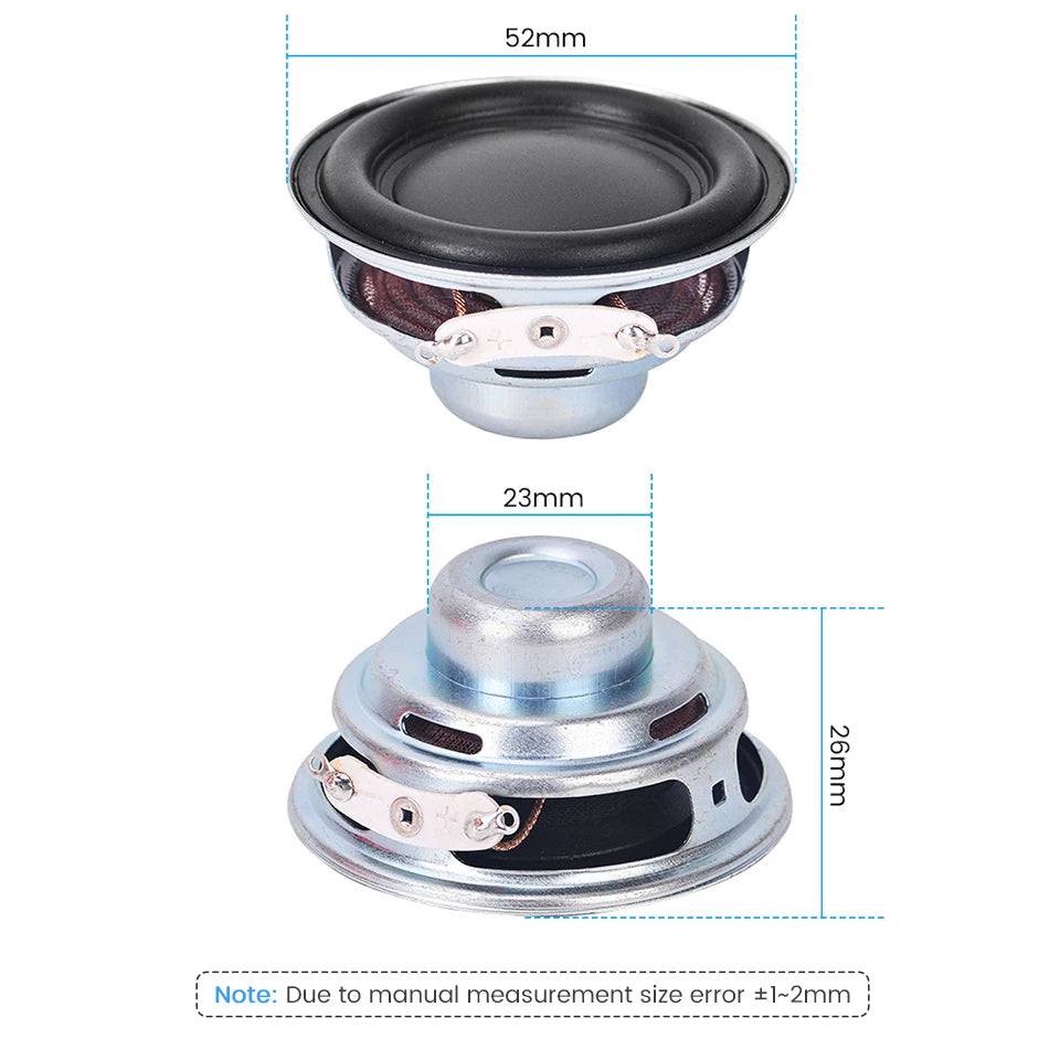 AIYIMA Mini Full Range Speaker Audio 52mm 4 Ohm 5 W DIY Home Theater Music Bluetooth Speaker Rubber Edge Loudspeaker 2Pcs