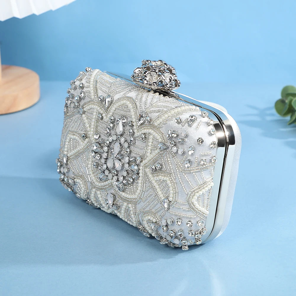 Luxury Designer Diamond Evening Crystal Bag Rhinestone Ladies Clutch Chain shoulder bag Women Wedding dress Party For Bride