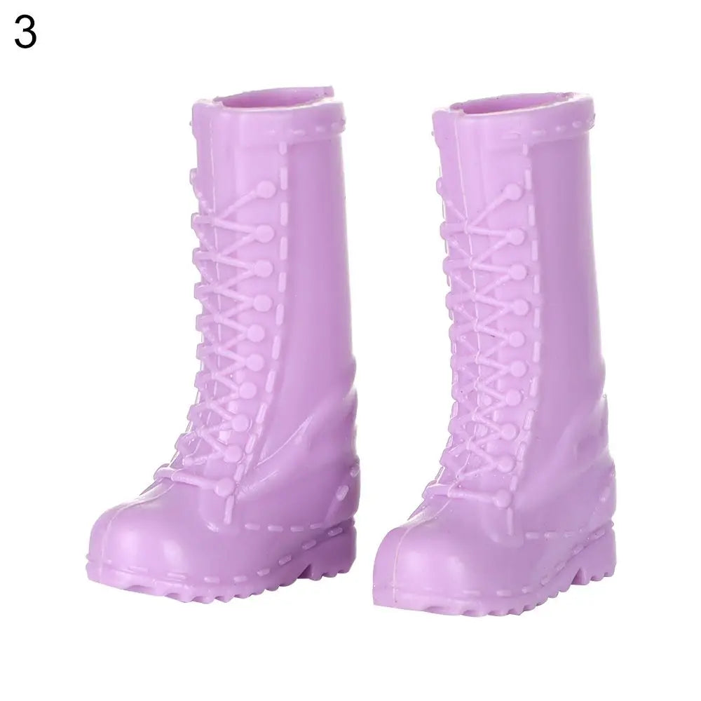 1/6 Doll Shoes High Heels for 30cm Barbie Doll Long Knees Boots Fashion Hero Dolls Boot Accessories Toys Foot Length 2.2cm