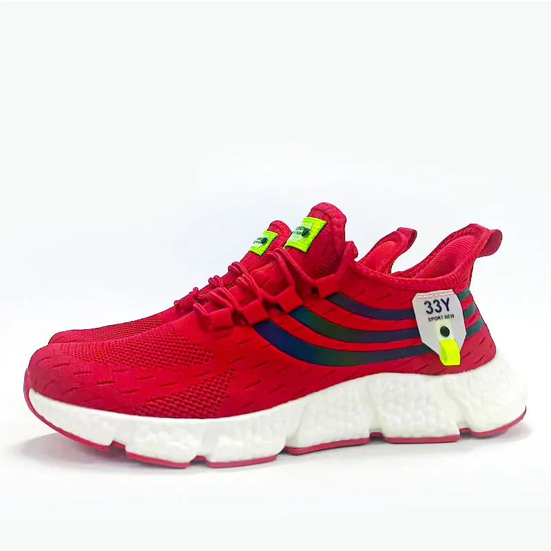 Red Men's Sneakers Breathable Running Shoes For Men Comfortable Classic Casual Shoes Men