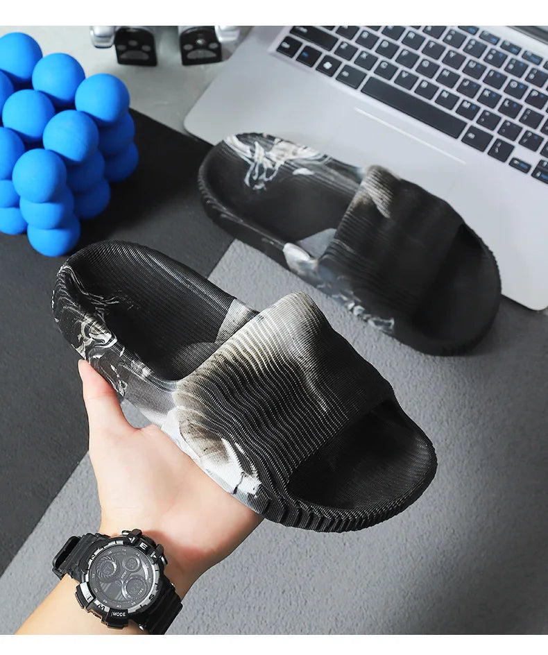 Men's Women‘s Slippers Summer Indoor Home 2024 New Bathroom Anti Slip Soft Sole Slippers EVA Fashion Trend Slippers