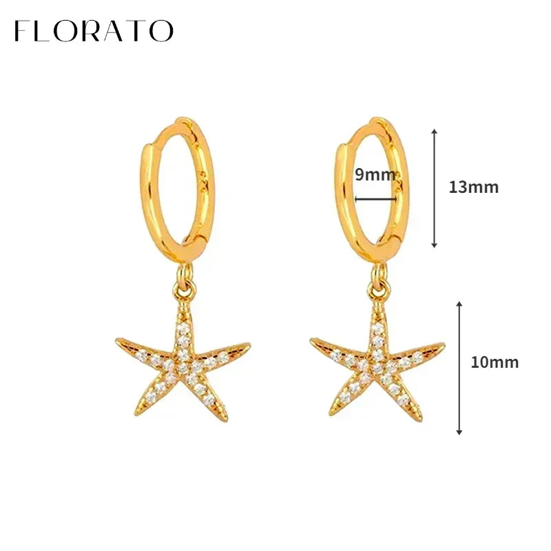 Evil Eye 925 Sterling Silver Ear Needle Exquisite Shell Zircon Retro geometric pendant earrings for women Fashion Party Jewelry