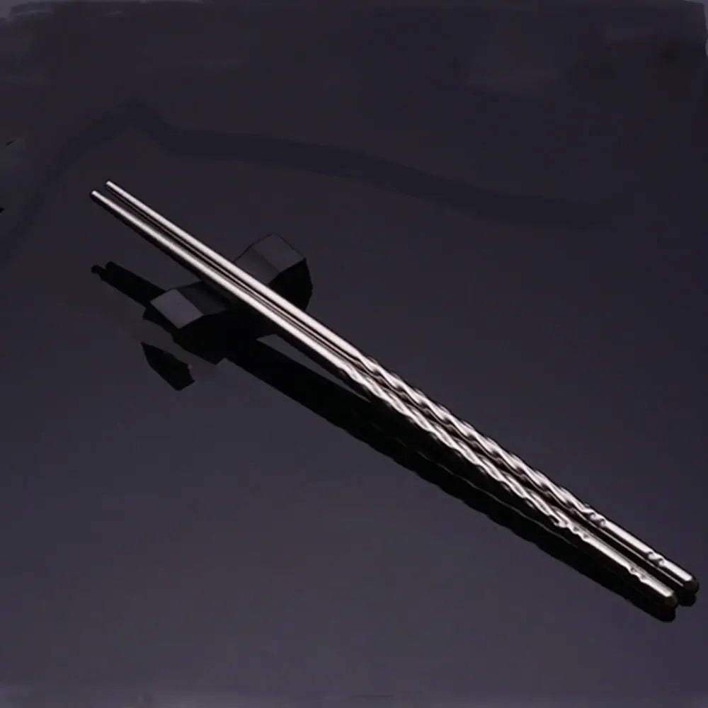 Stainless Steel  Black Dragon  Fishs Chopsticks Chinese Long Non-Slip Alloy Sushi Hashi Chop Sticks Set Chinese Gifts Tableware