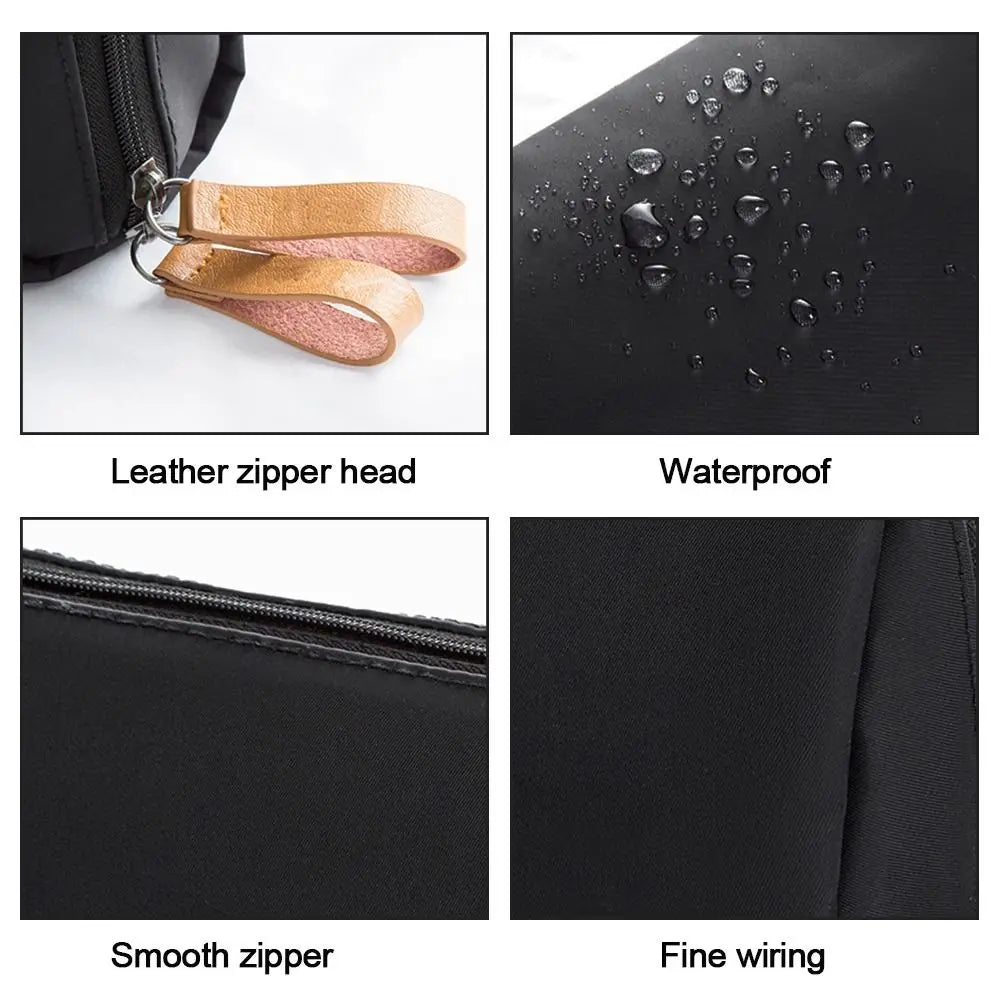 Small Makeup Bag Simple Solid Color Cosmetic Storage Bag for Women Pouch Toiletry Bag Waterproof Make Up Purses Case Mini