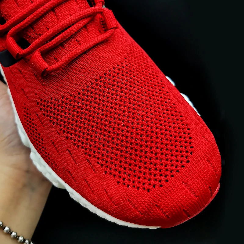 Red Men's Sneakers Breathable Running Shoes For Men Comfortable Classic Casual Shoes Men