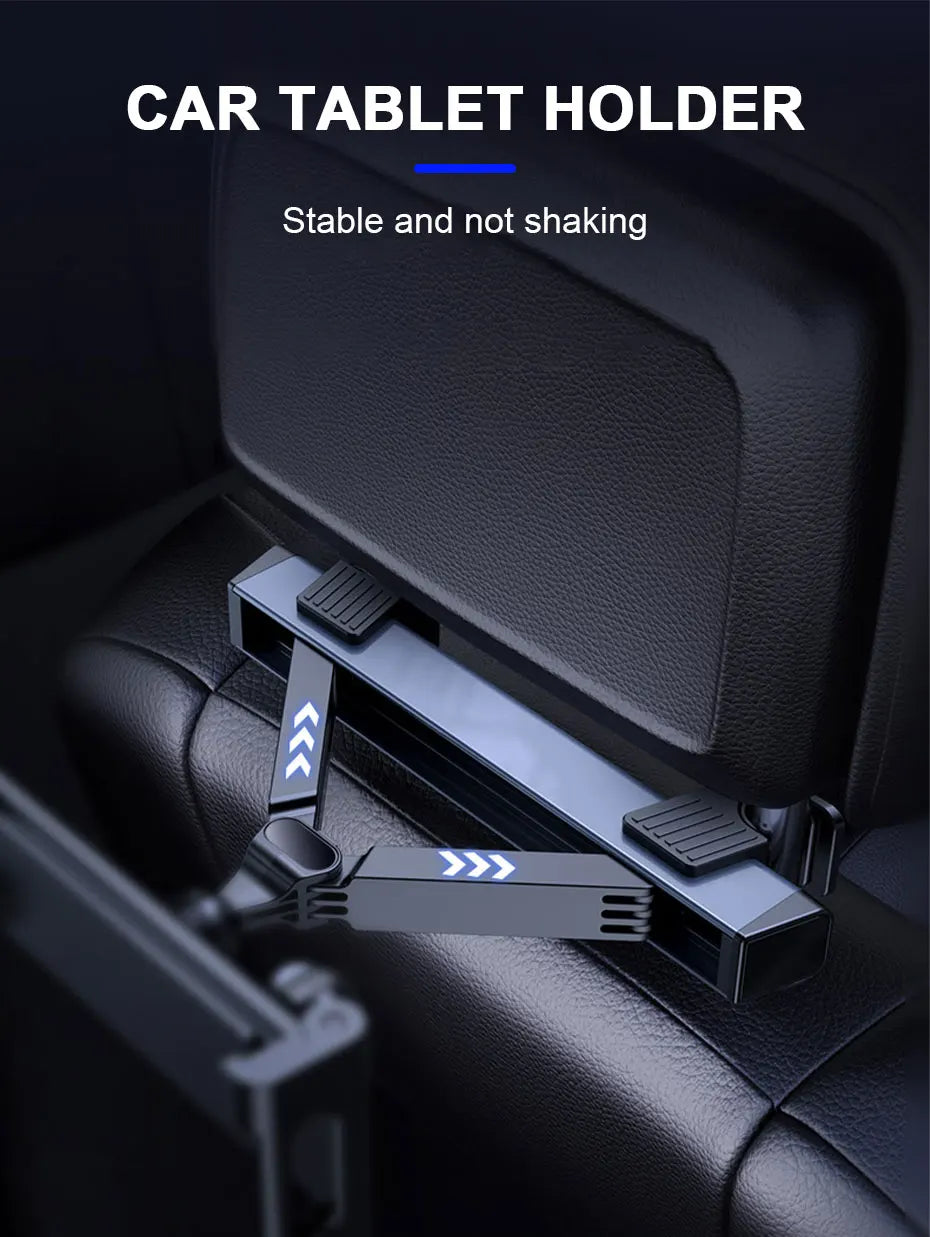 SEAMETAL Upgraded Car Headrest Phone Holder Telescopic Anti Shake Auto Table Holder Smartphone Mount for 4-12.9 Inch iPad iPhone