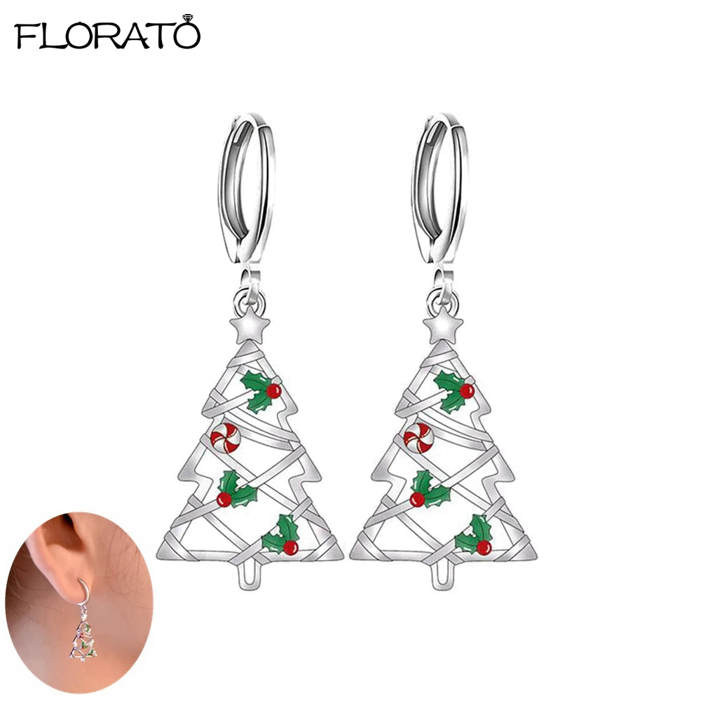 925 Sterling Silver Needle Luxury Green Earrings Trend Small Hoop Earrings for Women Fashion Puncture Jewelry Ear Accessories