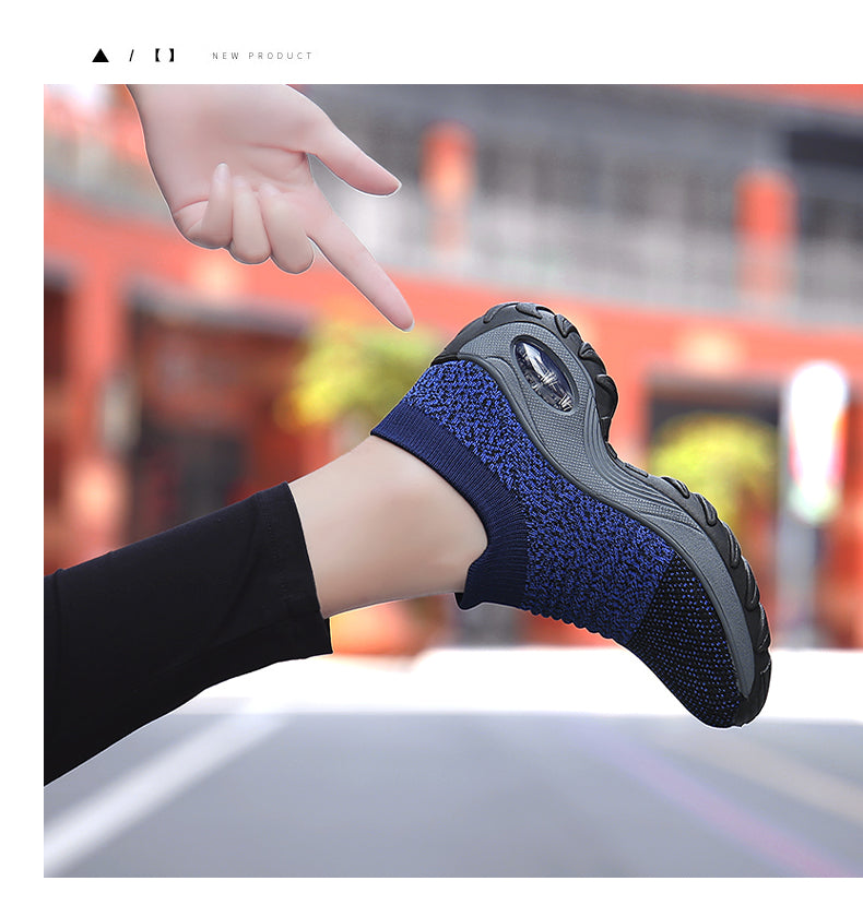 Women Walking Shoes Sock Slip on Mesh Platform Air Cushion Athletic Designer Sneakers for Women Tenis De Luxo Feminino