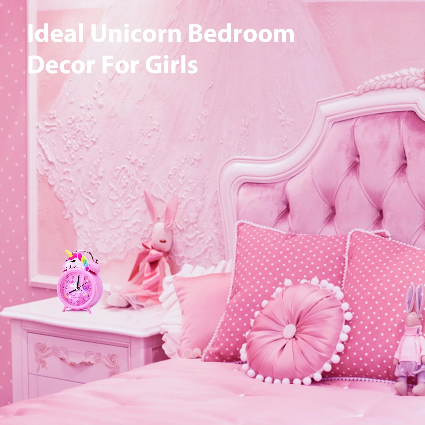 Pink Unicorn Children's Alarm Clock Cartoon Desktop for Kids Bedroom Home Decor Alarm Clock Bedside Table Child alarm Gifts