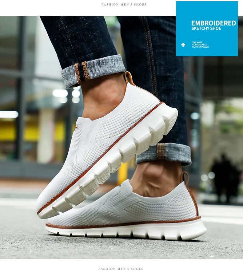 Outdoor Men Sneakers Shoes Men Loafers Lightweight Summer Fashion Breathable Mesh Men Casual Shoes Men Trainer Zapatillas Hombre