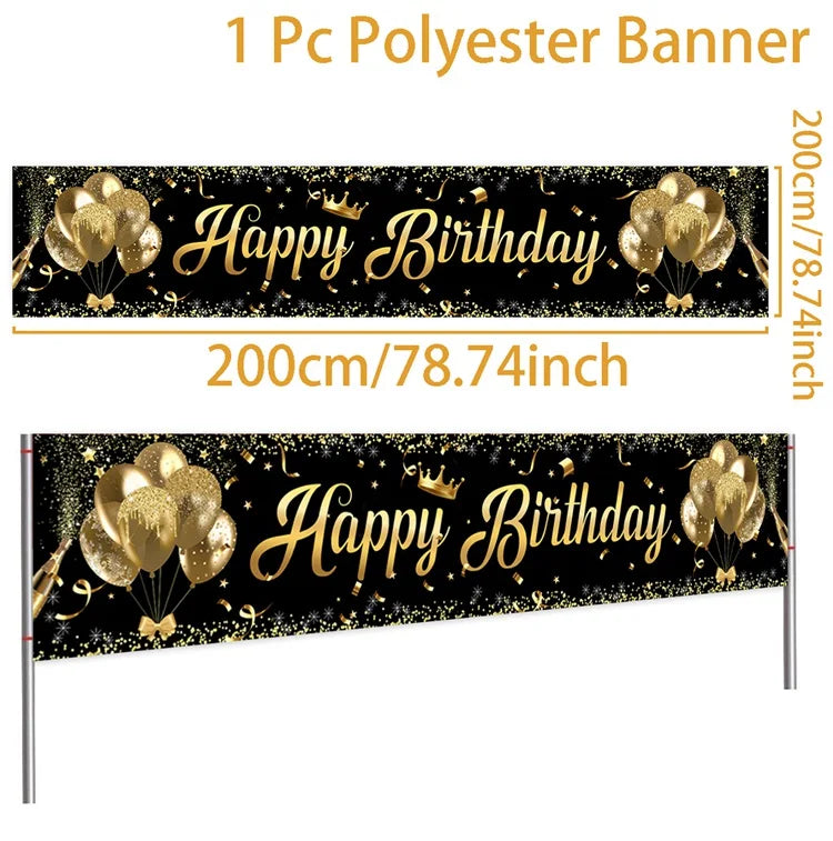 Happy 40th Birthday 40 40th Birthday Party Decorations 40 Years Old Birthday Man Birthday Table Runner Banner Door Curtain Decor