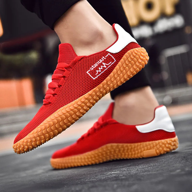 Sneakers for Men Women Chunky Sneakers Summer Breathable Red Sport Shoes Running Flats Tennis Shoe Plus Size Zapatos Deportivos