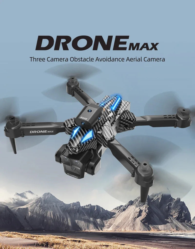 C10 Max Drone Three Camera HD 4K Mini Drones Obstacle Avoidance Dron Wifi FPV Quadcopter Remote Control Aircraft Helicopter Toys