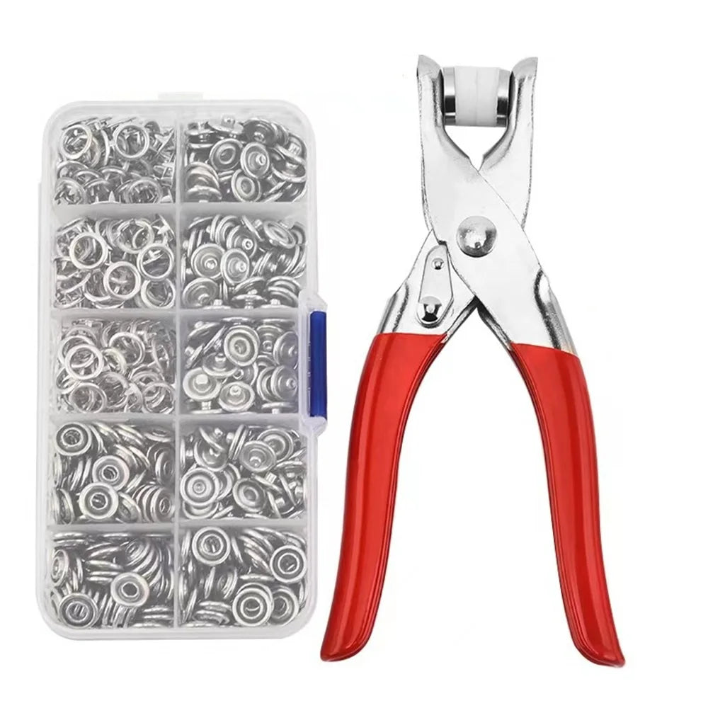 1pc Plier +50 Sets Metal Snap Button For Clothing Sewing