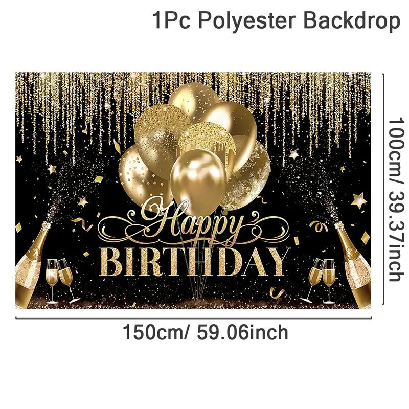 Happy 40th Birthday 40 40th Birthday Party Decorations 40 Years Old Birthday Man Birthday Table Runner Banner Door Curtain Decor