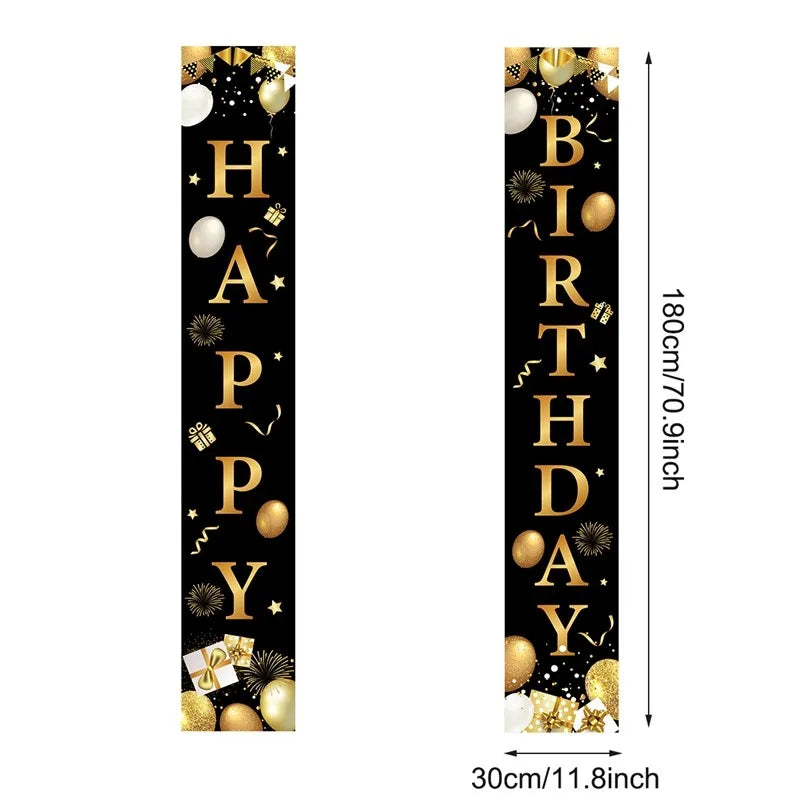 Happy 40th Birthday 40 40th Birthday Party Decorations 40 Years Old Birthday Man Birthday Table Runner Banner Door Curtain Decor