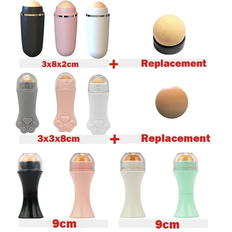 Volcanic Stone Oil Absorber Pink Cat Paw Facial Oil Washable Removing Make Up Tools Face Oil Absorbing Roller Skin Care Tools