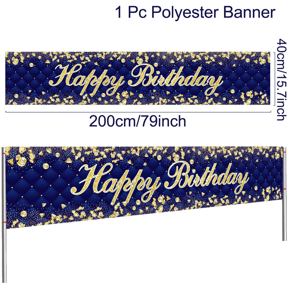 Happy 40th Birthday 40 40th Birthday Party Decorations 40 Years Old Birthday Man Birthday Table Runner Banner Door Curtain Decor