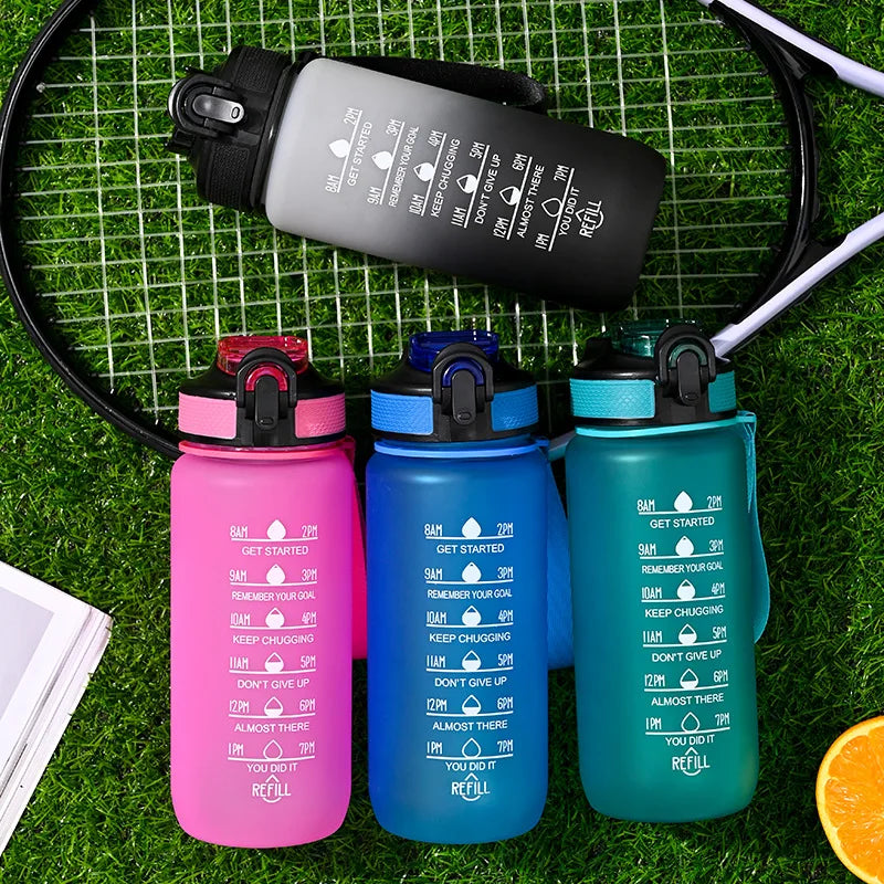 Bounce Gradient Color Water Cup Student Fashion Water Bottle 700ML Simple Fitness Outdoor Sports Straw Cup