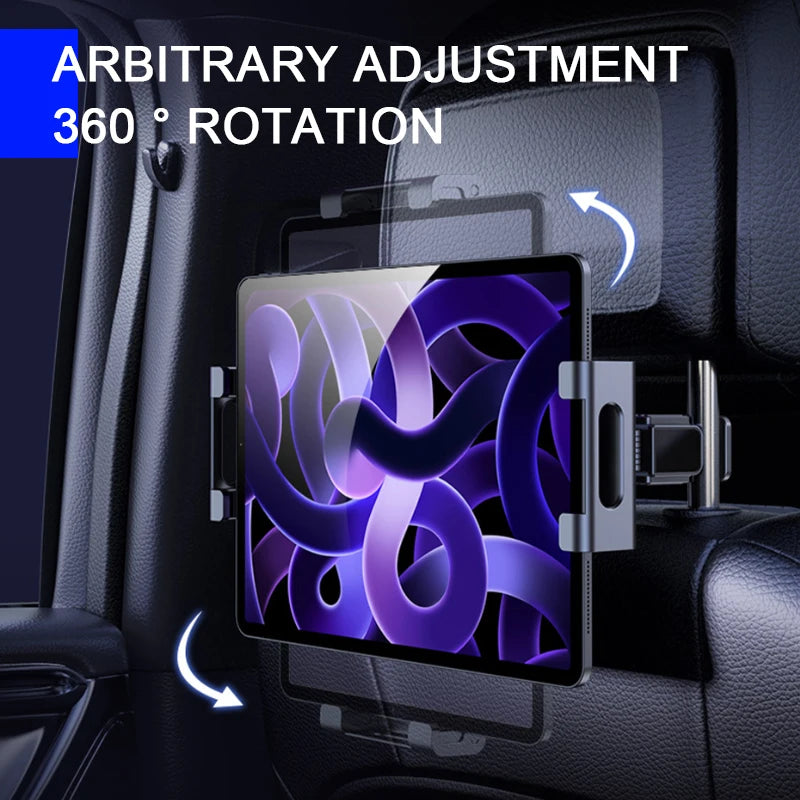 SEAMETAL Upgraded Car Headrest Phone Holder Telescopic Anti Shake Auto Table Holder Smartphone Mount for 4-12.9 Inch iPad iPhone