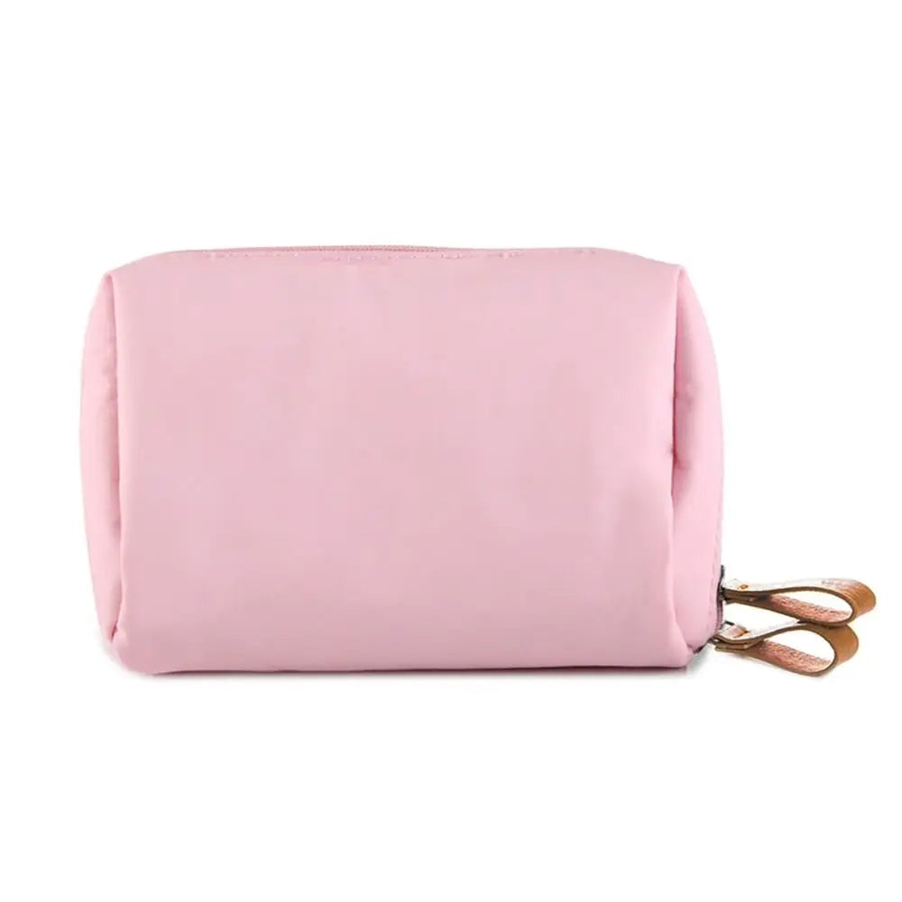 Small Makeup Bag Simple Solid Color Cosmetic Storage Bag for Women Pouch Toiletry Bag Waterproof Make Up Purses Case Mini