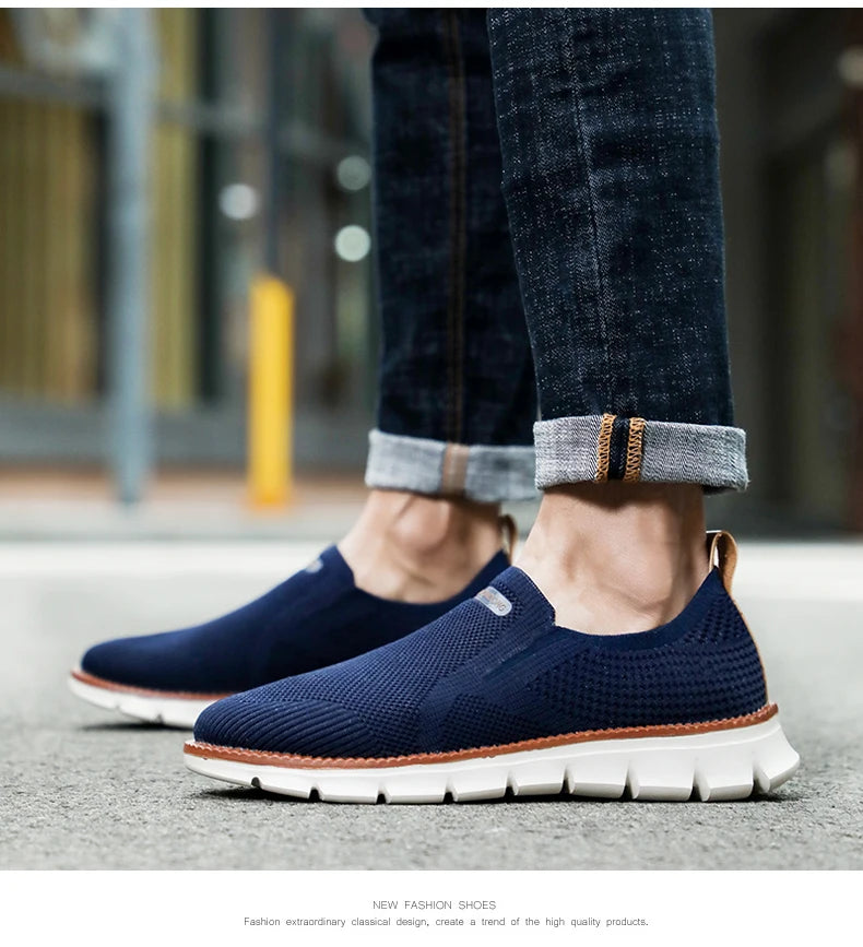 Outdoor Men Sneakers Shoes Men Loafers Lightweight Summer Fashion Breathable Mesh Men Casual Shoes Men Trainer Zapatillas Hombre